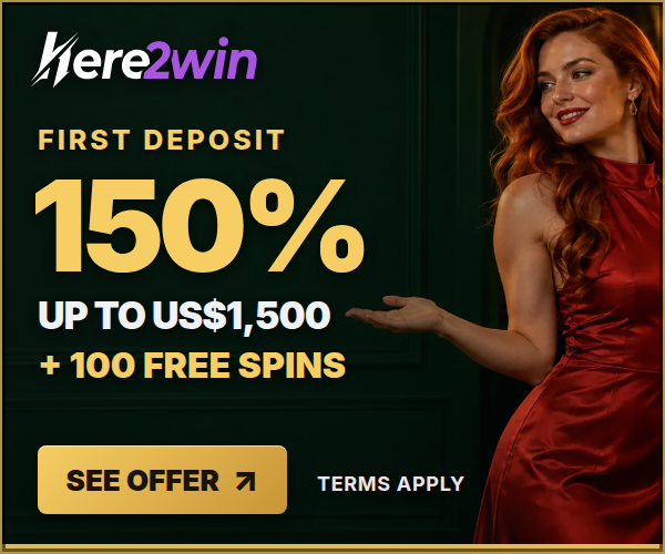 Here2Win — попап B, 150% депозит